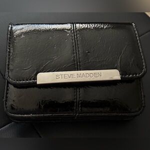 Steve Madden Glossy Black Wallet